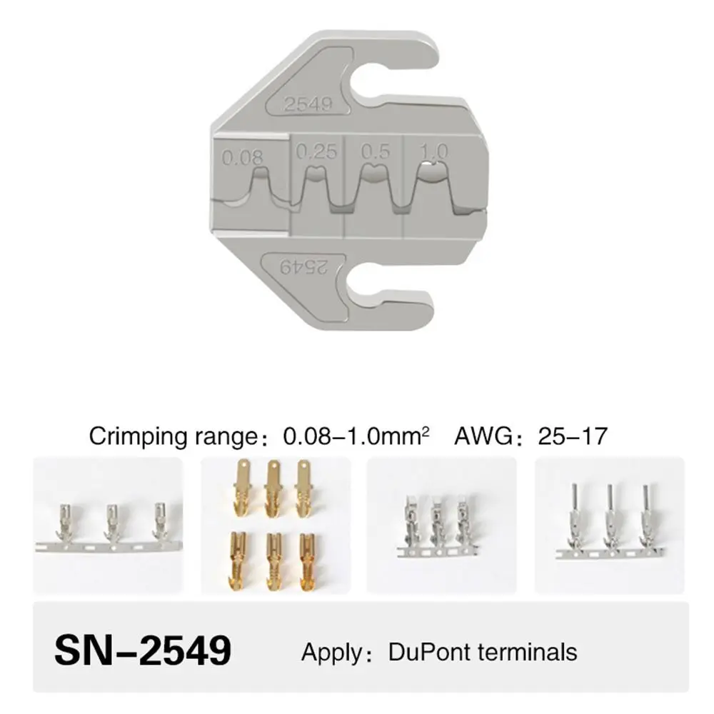 4mm Slot Pliers Crimp Jaw SN-58B/2546B/2549 /06/X6/06WF/03H Multifunctional Crimping Tool Replacement Wire Crimper Jaws