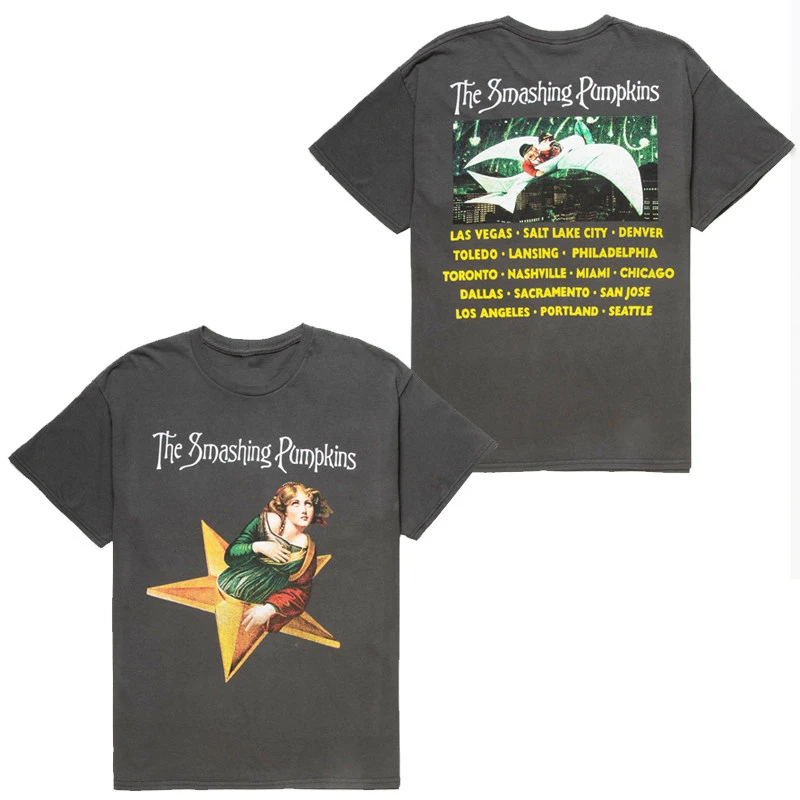 Classic The Smashing Pumpkins Rock Classic Retro Band T-Shirt Cotton Graphic Tee Men Women Summer Streetwear