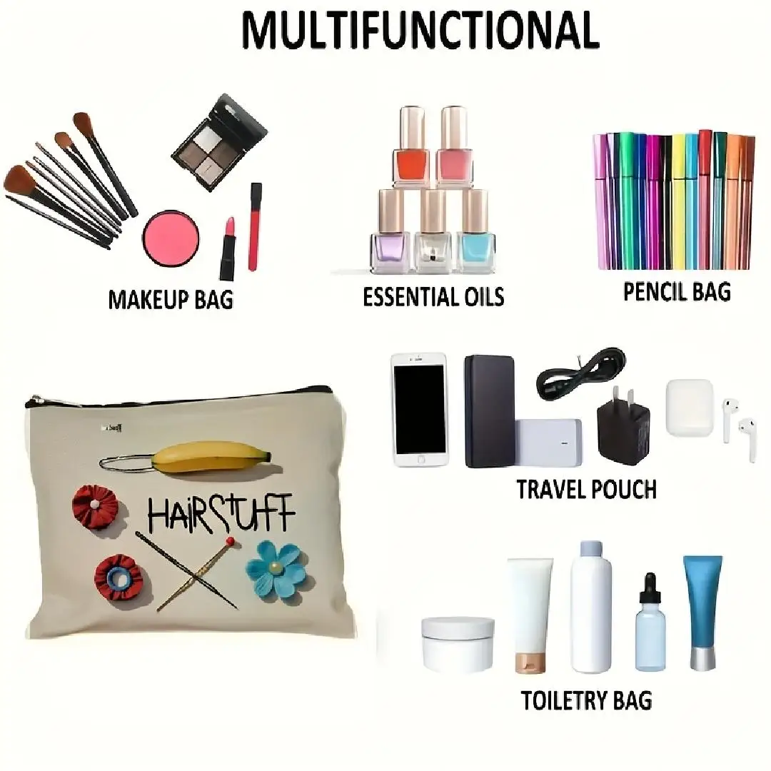 Una borsa per il trucco per strumenti di bellezza: custodia multifunzionale con cerniera, borsa per riporre gioielli, piccola borsa per riporre gioielli con cerniera da viaggio perfetta.