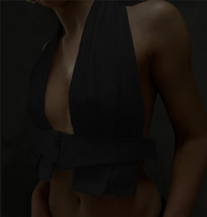 Sexy Crop Tank Top Damen Ort Irt Street Sle Farbe Slim Fit Hängendes Ne Design Sommer Faion Damen Weste