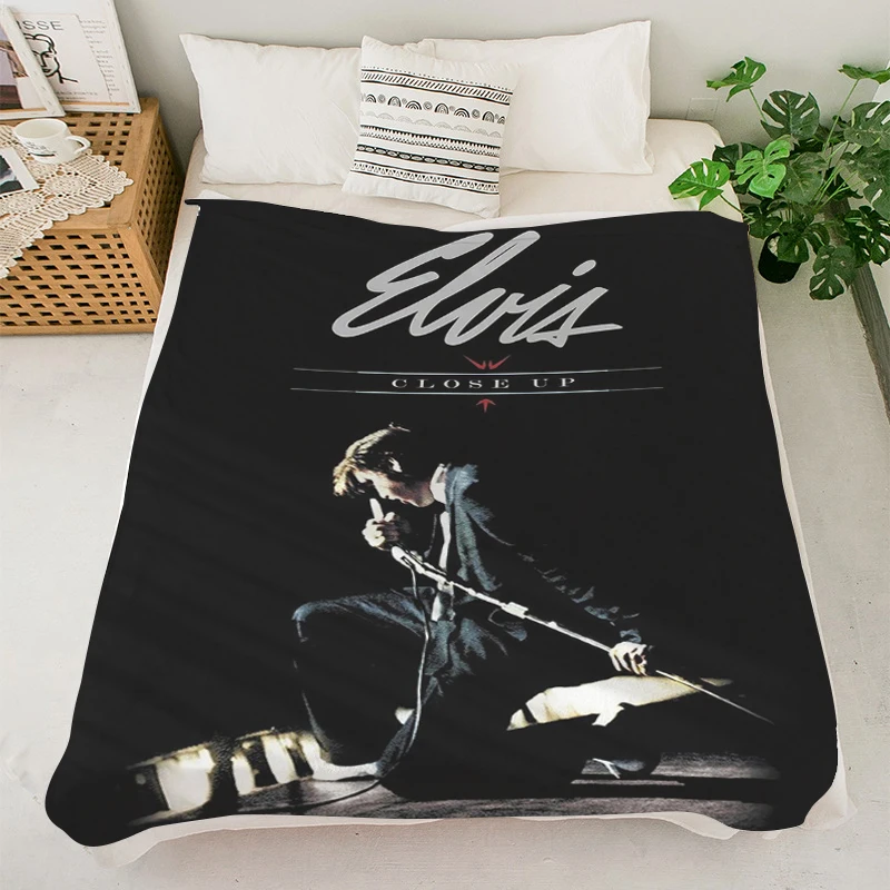 

Knee Blanket Fluffy Soft Blankets S-Elviss King Size Blanket Sofa Winter Double Bed Blankets Warm Microfiber Camping Blankets