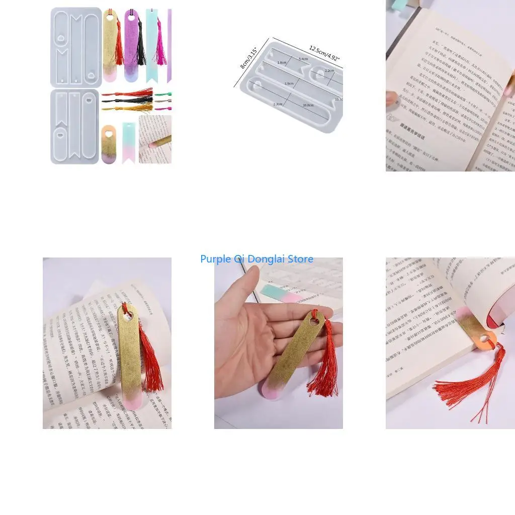 L21E Clear Mould Silicone Molds Epoxy Resin Casting Molds with Colorful Tassel for DIY Jewellery Making