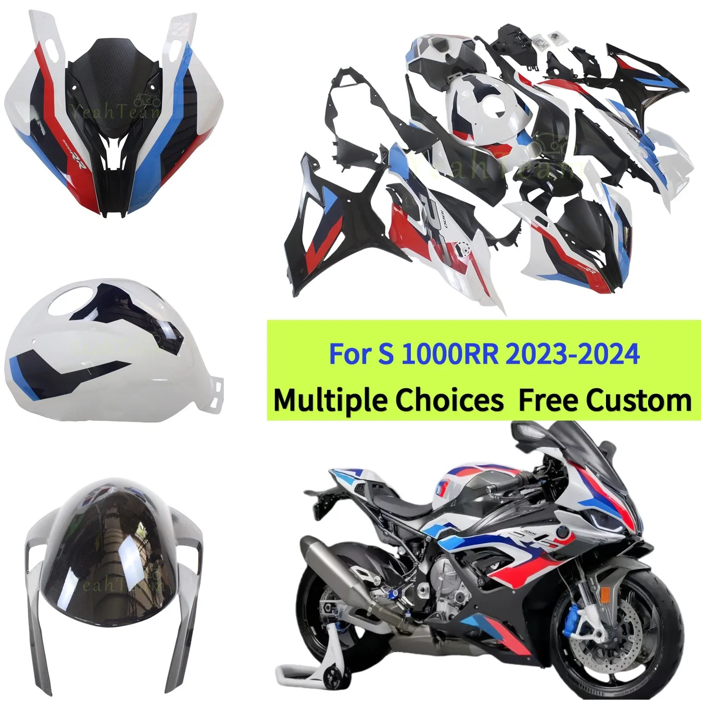 

Motorcycle Accessories Full Fairing For BMW S1000RR 2023-2024 S1000 RR Aftermarket ABS Plastic Cowling Covers