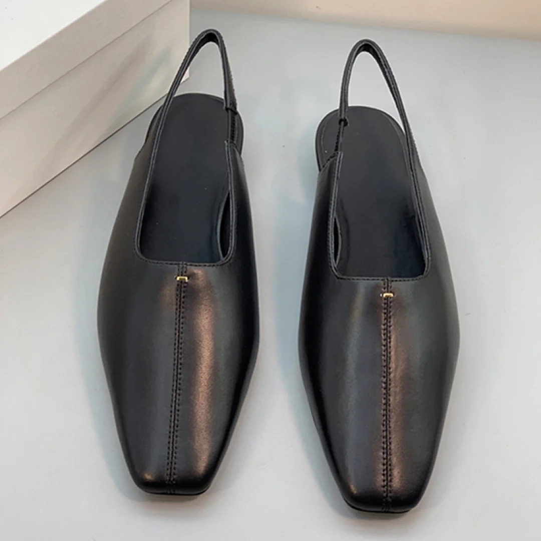 Maxdutti 2026 Summer Sandals Woman Shoes Shoes For Woman Nordic Minimalist Genuine Leather Square Toe Sandals Shoes