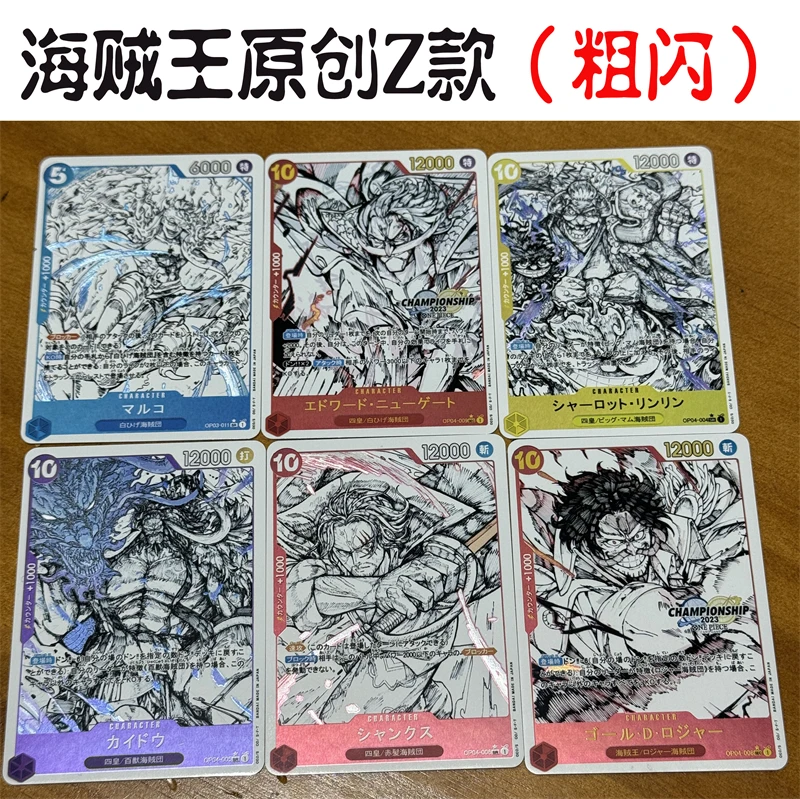 Set One Piece Monkey D Luffy Boa·Hancock Coarse Color Signature Collect Trading Card  Anime Cartoon Gift