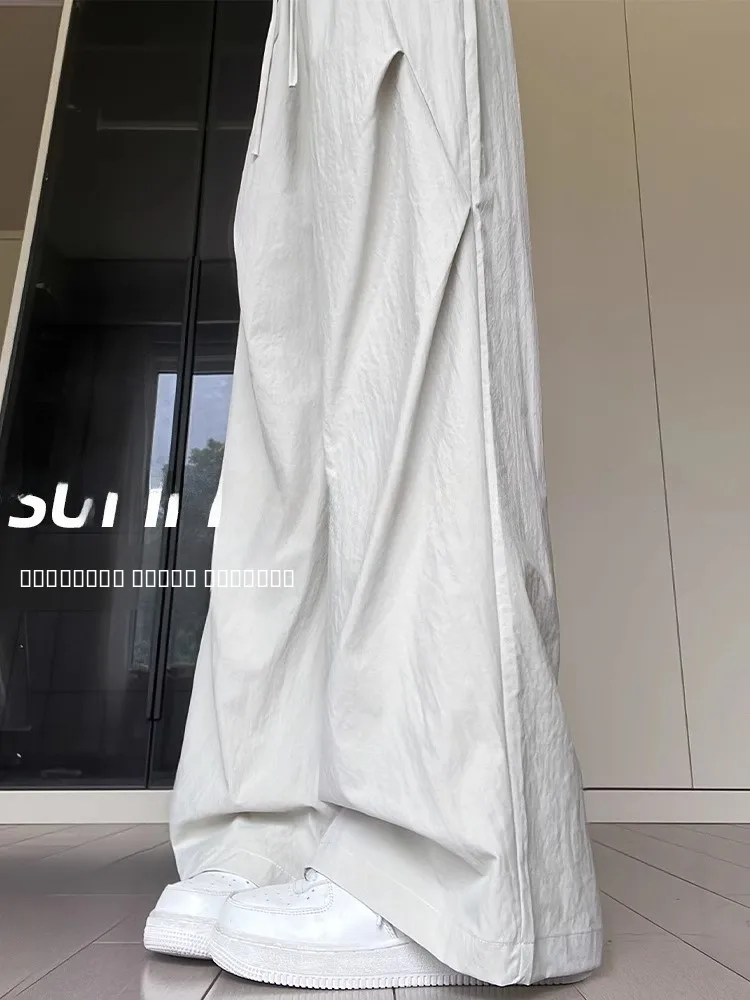

American Sle Pleated Work Pants Women Summer 2025 New High Waist Drapey Wide Leg Loose Casual Qui Dry Sports Pants