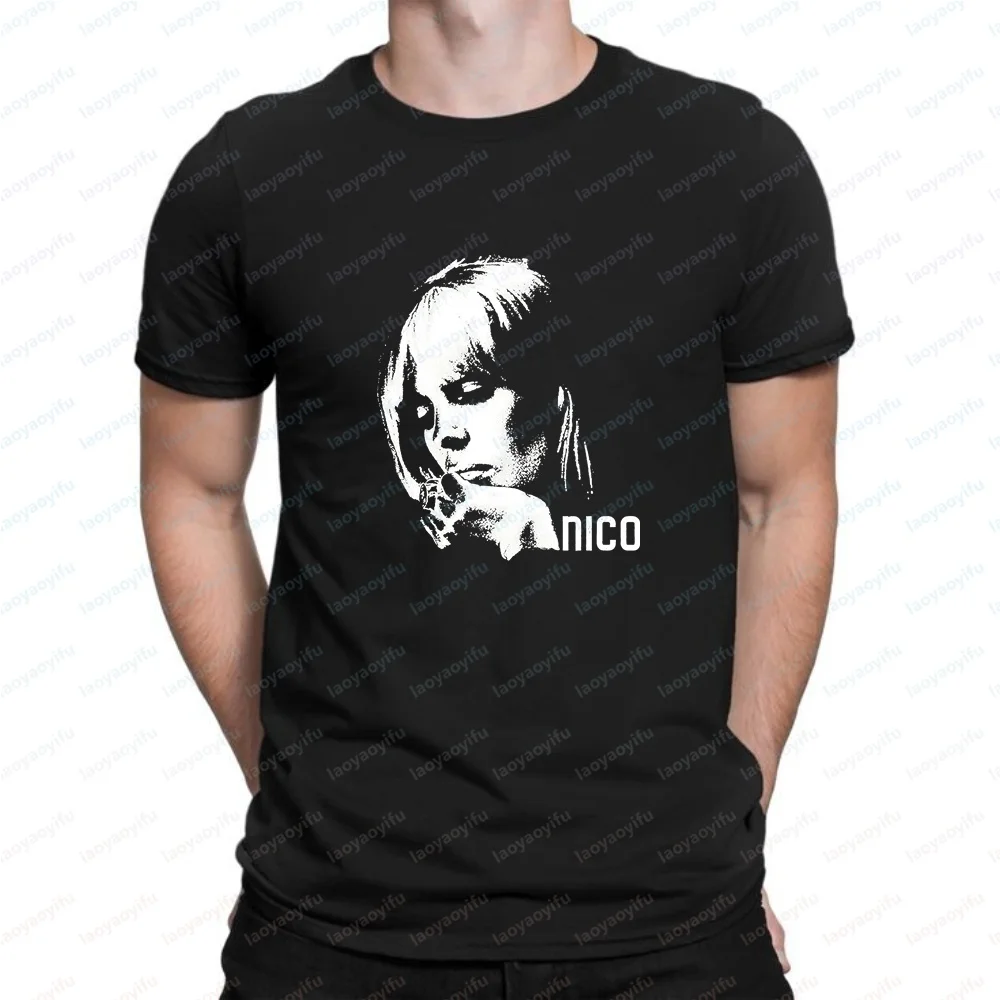 Streetwear Retro Nico Summer Short-sleeved Shirt Suitable for Both Men and Women, Fashionable, Large Size, Comfortable T-shirt