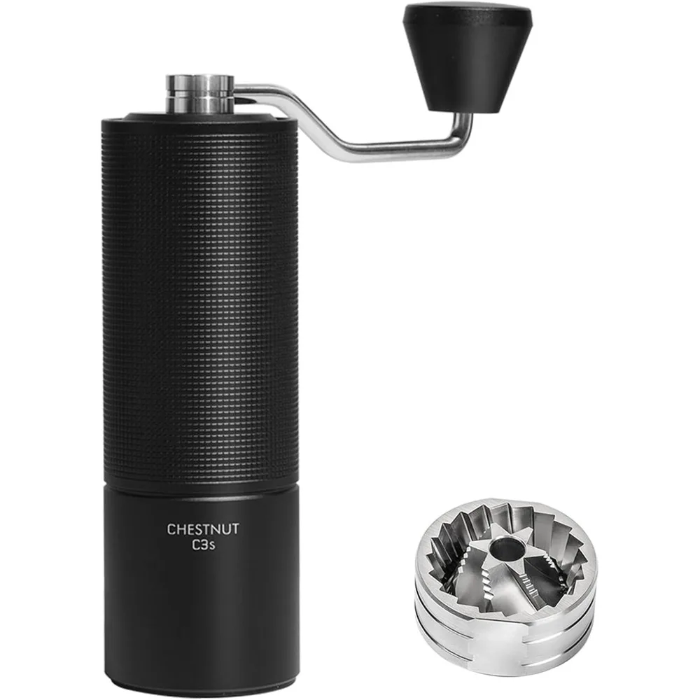 

Stainless Steel Manual Coffee Grinder, Chestnut C3S, Adjustable Conical Burr, Hand-Cranked Grinder