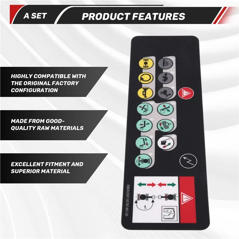 A02Q-For Haulotte HA12CJ, HM10P H14TX Lift Compatible 3078146120 Control Panel Sticker For Lift Platform