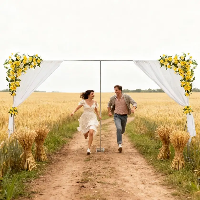 

Свадебная арка-стойка 3x6м, каркас для фона, квадратная труба 20мм, серебристая, 1м секция, телескопический соединитель для декораций