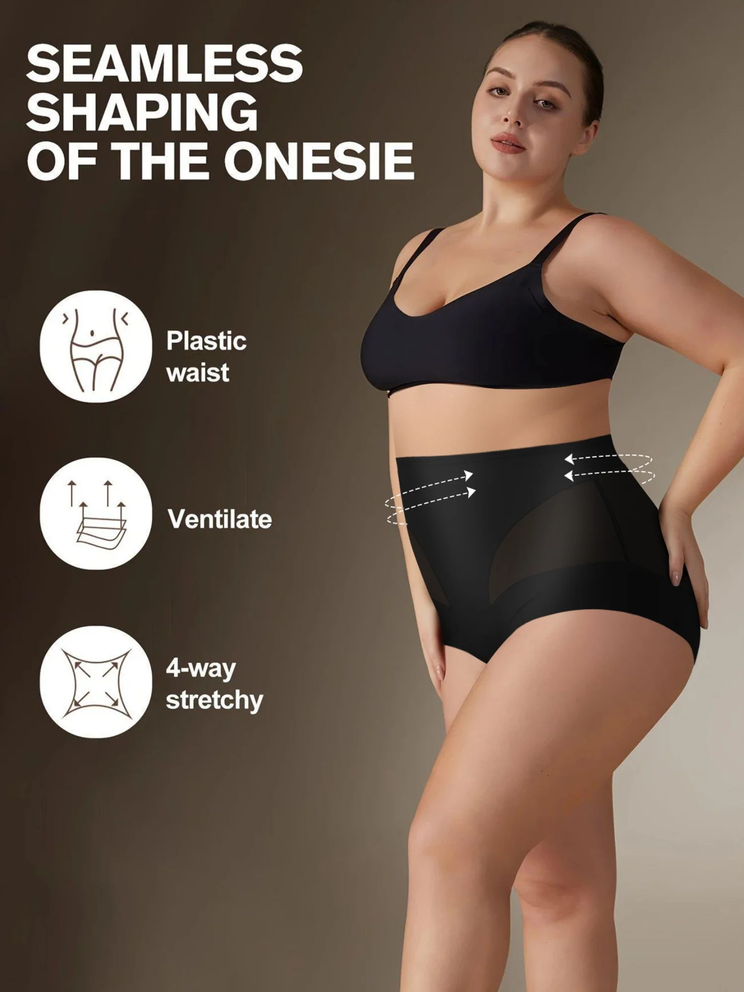 6 قطع/مجموعة سراويل داخلية نسائية بسيطة بلون سادة قابلة للتنفس، مريحة وخفيفة الوزن عالية الخصر لسهولة الحركة