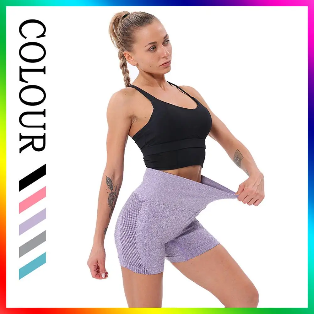 

High Waist Yoga Shorts for Women Tight Buttocks Sports Bottoms Pants Pure Color Leggings Comfortable Fit Spring Season