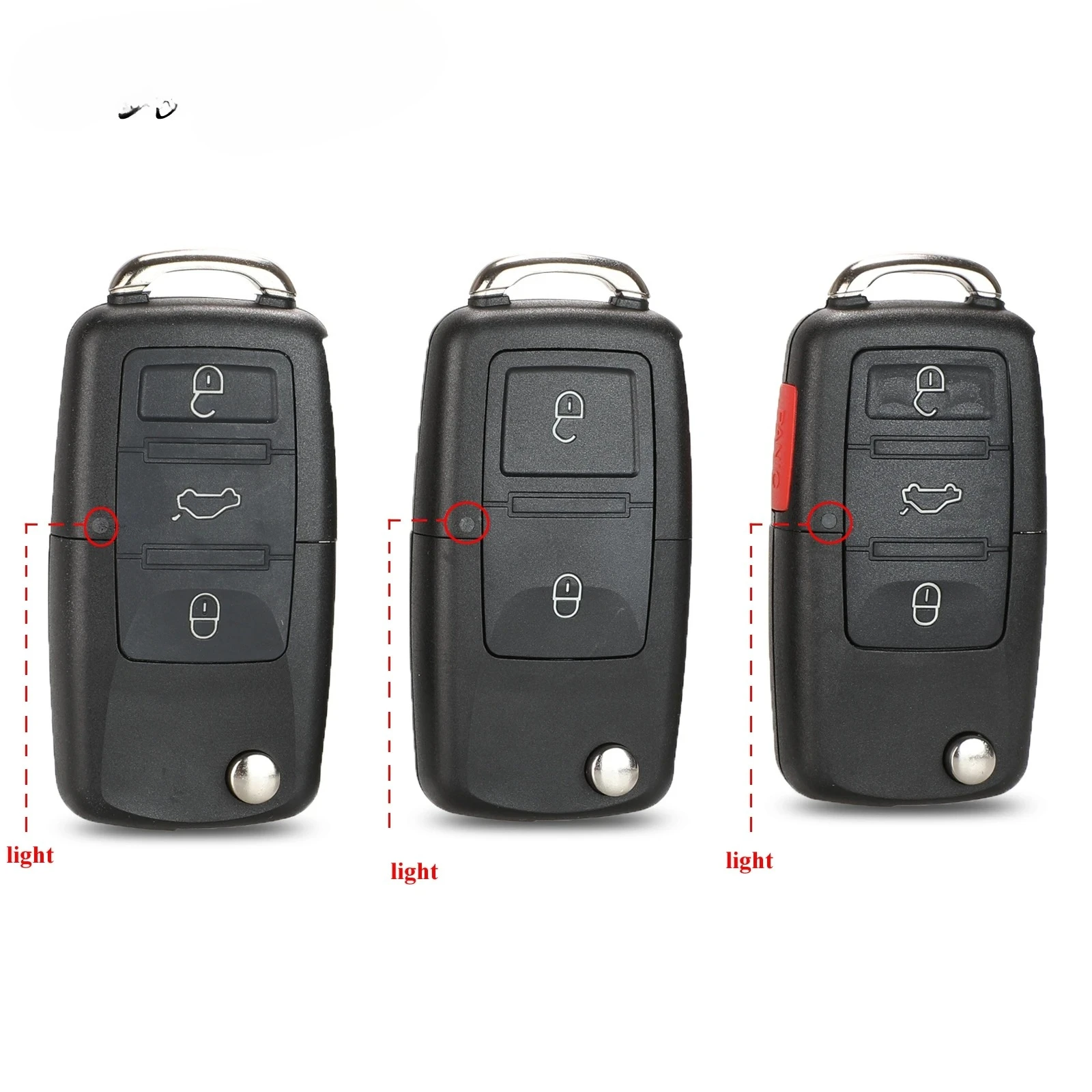 

Blade 2/3/4Buttons Flip Remote Key Fob Case Shell For VW Golf Passat Polo Jetta Touran Bora Sharan Skoda Seat