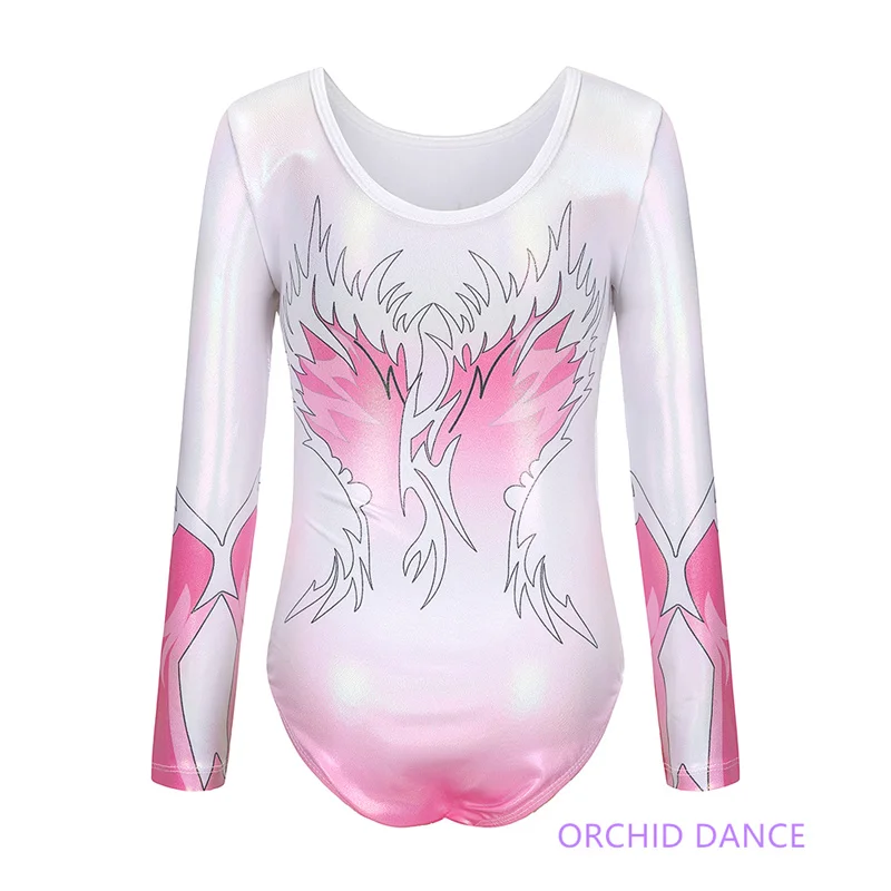 Unique Design Cheap Kids Girls Children Performance Wear Group Long Sleeves Artistic Gymnastics Leotards