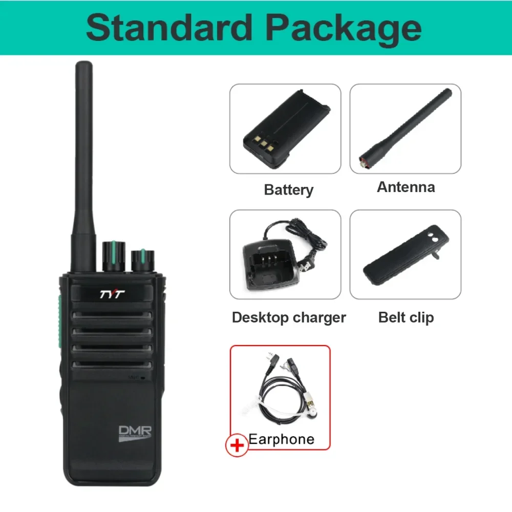 TYT MD-795 DMR Walkie Talkie 4 W/1 W Vermogen 400-470 MHz UHF Band Twee Manier Radio 256 Kanalen Voice Encryptie Monitor Functie