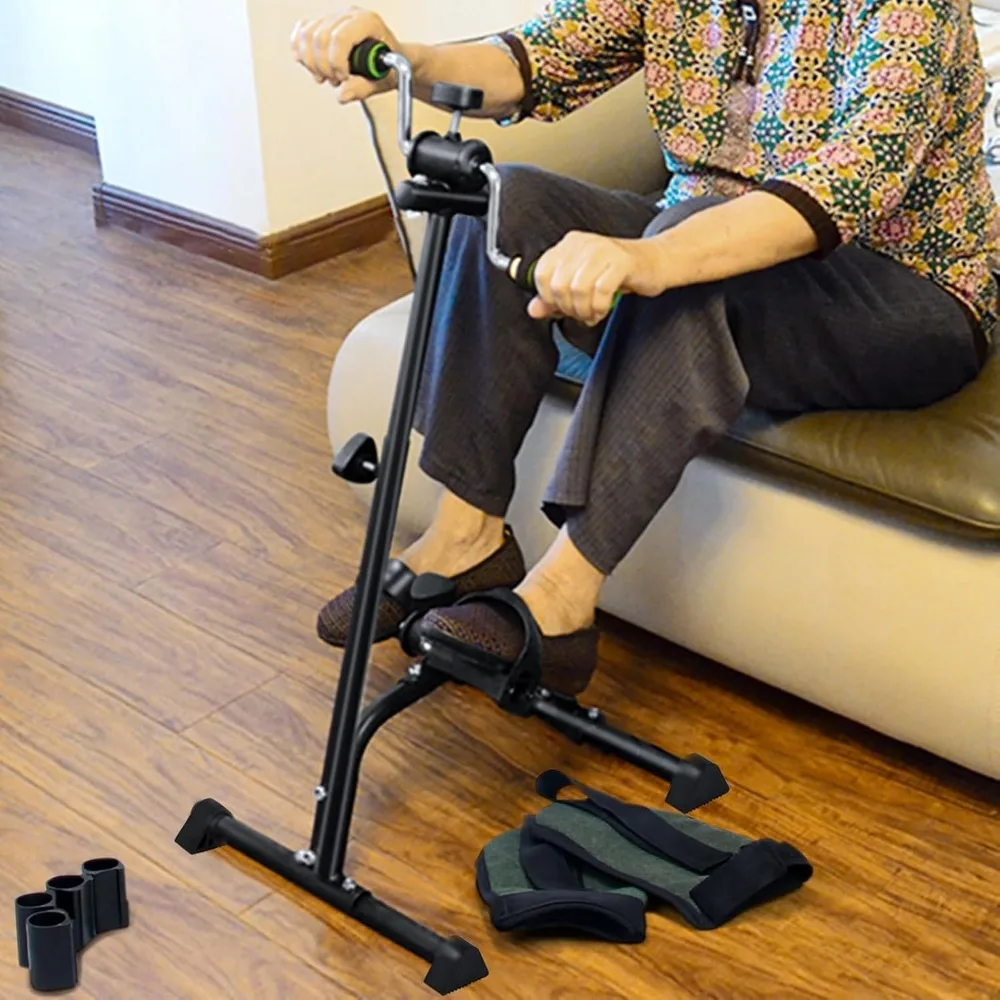 Bicicleta estática para personas mayores, bicicleta estática con pedal, mano, brazo, pierna y rodilla, equipo de ejercicio ajustable para personas mayores, ancianos F