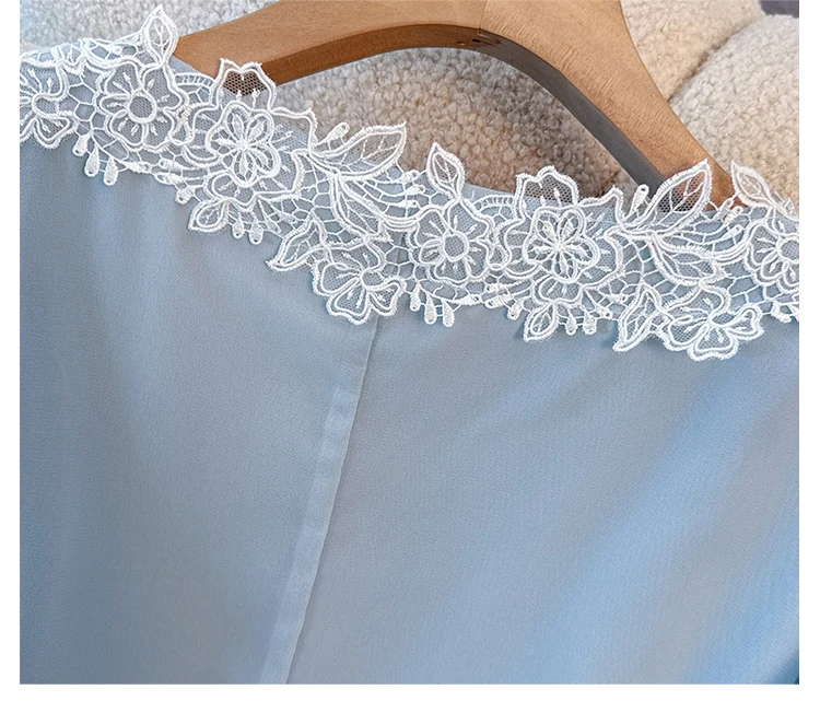 ชุดเซ็ตสองชิ้นสไตล์วินเทจสุดหรู คอวี แต่งลูกไม้ แขนยาว แนวแฟรี่คอร์ เหมาะสำหรับงานกลางคืน แฟชั่นไฮสตรีท ไซส์พลัส