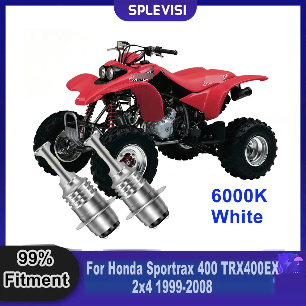 

H6 LED Moto Headlight Bulbs White 12V-24V For Honda Sportrax 400 TRX400EX 2x4 1999 2000 2001 2002 2003 2004 2005 2006 2007 2008