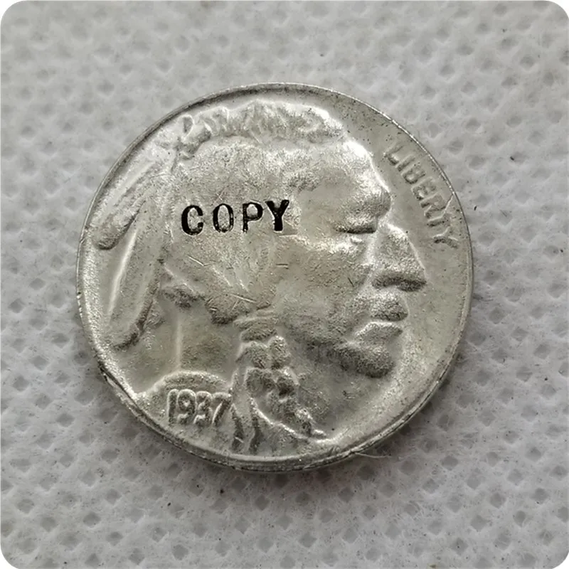 USA 1937-D 3-LEGGED BUFFALO NICKEL Copy Coin commemorative coins-replica coins medal coins collectibles