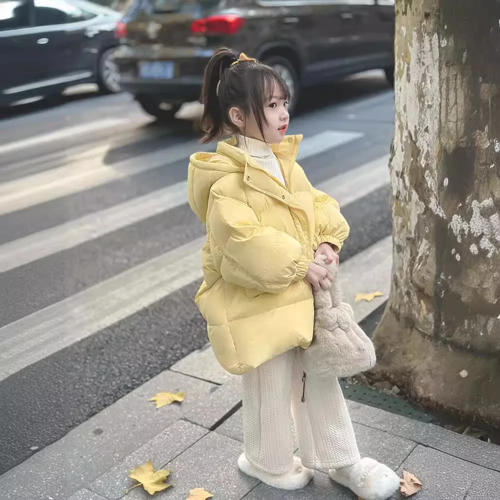 Abrigo acolchado de algodón para niña, chaqueta gruesa y cálida de estilo coreano, traje de pan acolchado para invierno, 2024