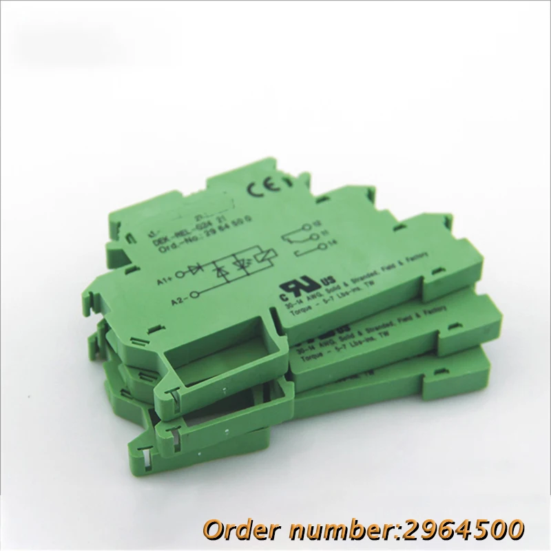 

10 PCS DEK-REL-G24/21 for Phoenix Thin Film Relay Combination Module 24V No: 2964500