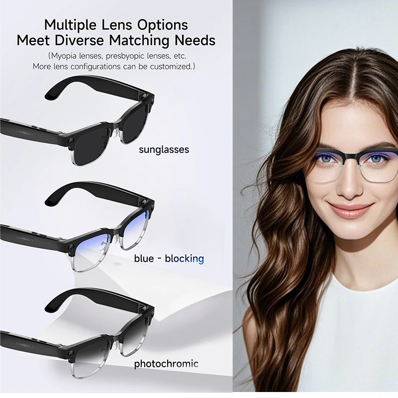 W630 800W HD Pixel Smart Glasses Bluetooth Call WiFi Transmission Photo & Video Recording Translation Sunglasses Men Women 2026