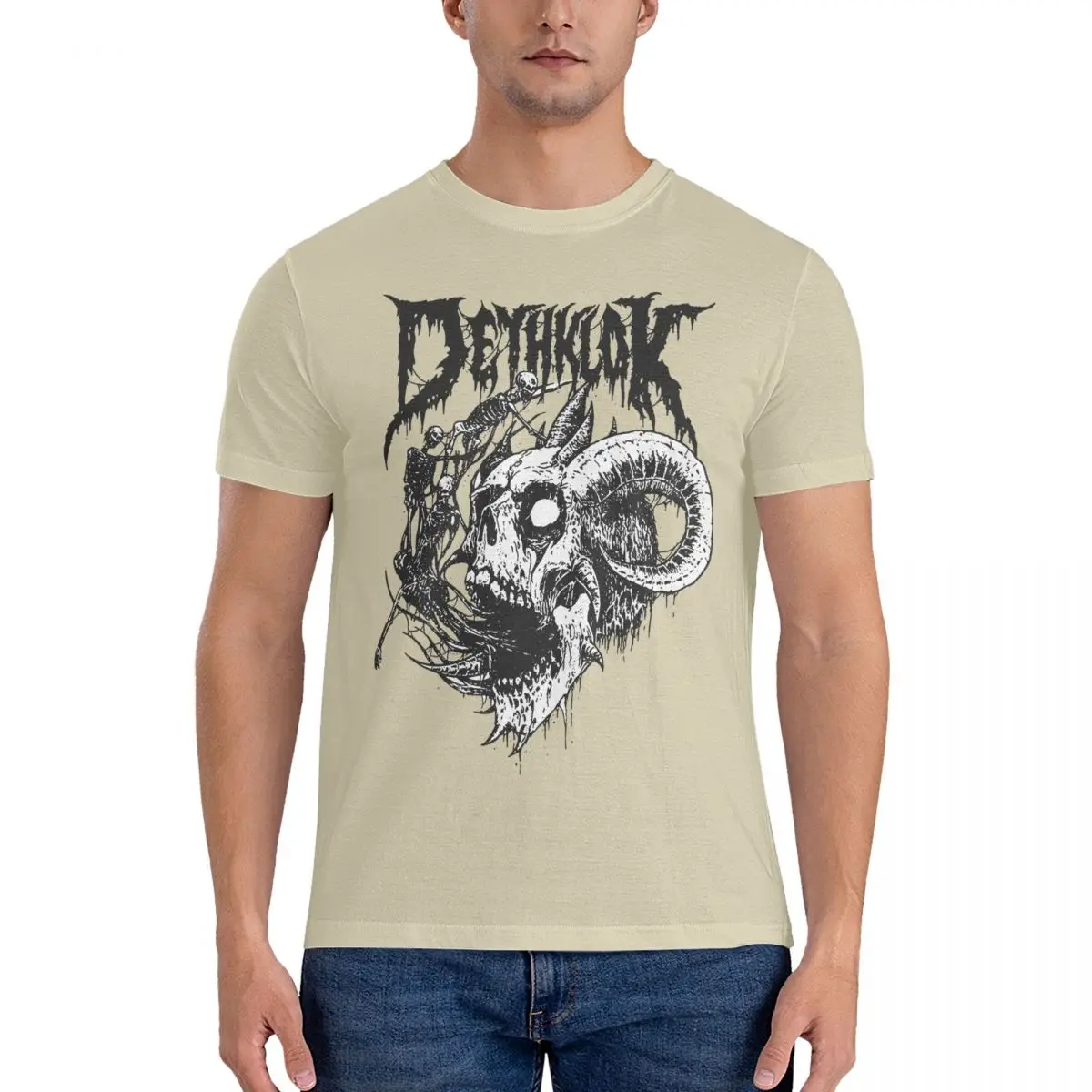 Dethklok Men's T Shirts Death Metal Funny Tee Shirt Short Sleeve Round Neck T-Shirts Pure Cotton New Arrival Tops