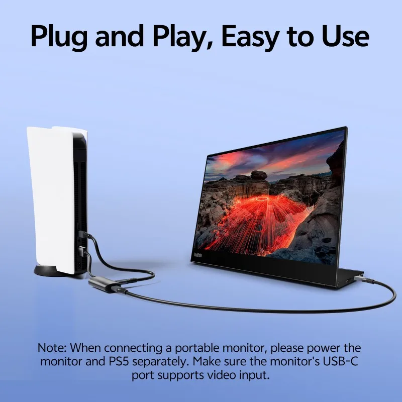 محول HDMI إلى النوع C 4K60 هرتز HDMI ذكر إلى USB C شاحن أنثي لنظارات AR XREAL One، VITURE Pro، RayNeo Air 2S، مفتاح روكيد