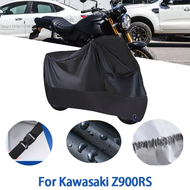 

Motorcycle Full Covers For Kawasaki Z900RS Car Outdoors Sun Protection Dust No Ear Thickened Oxford Clothcover Accessories