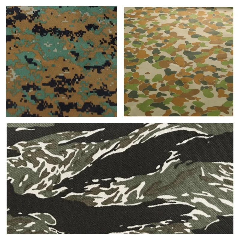 1000D Polyester Black Tiger Stripe MARPAT Australian Camouflage High Strength Waterproof Thick Tear-resistant Fabric