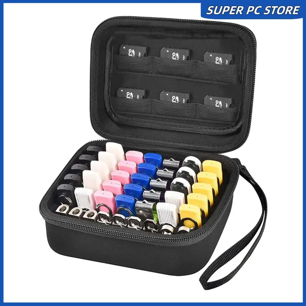 

Чехол для флэш-накопителя USB, держатель для большого пальца, органайзер, пылезащитная сумка для хранения флэш-накопителя USB, органайзер для электронных аксессуаров