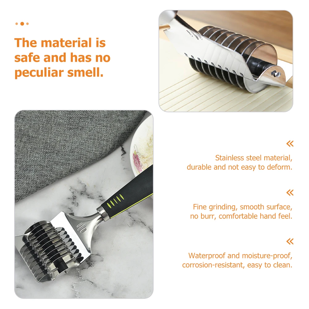 Cortador de rodillo de celosía para Pasta, cortador de fideos de acero inoxidable, herramienta de cocina fuerte resistente a la oxidación para una preparación rápida de alimentos