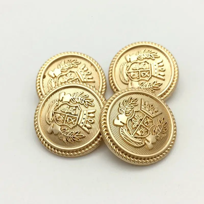 High-End Large Size Metal Button for Women's Coat Sleeve Luxury Cashmere Button Versatile Metal Coat Button for Windbreaker