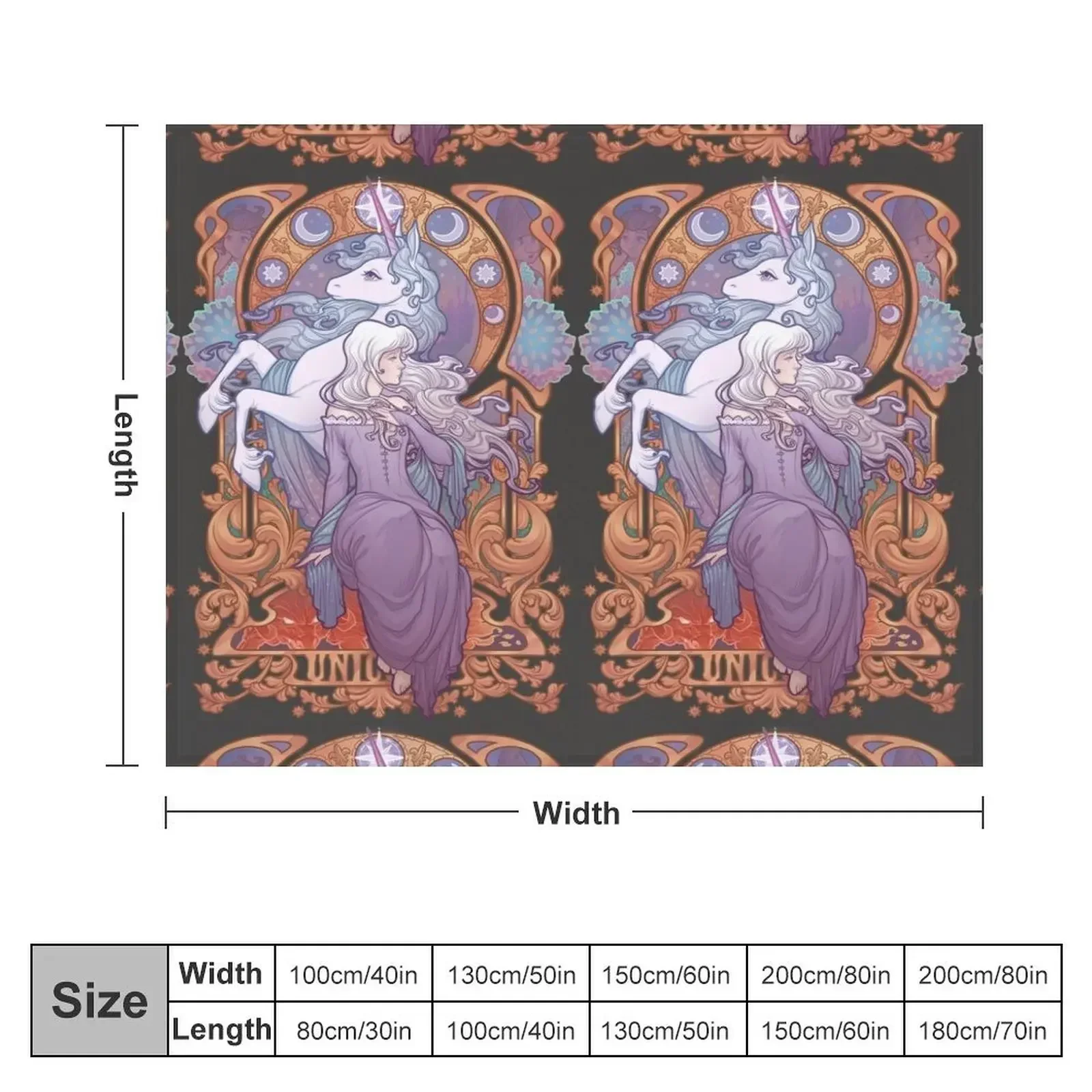 Lady Amalthea - The Last Unicorn Throw Blanket Flannels wednesday cosplay anime Blankets