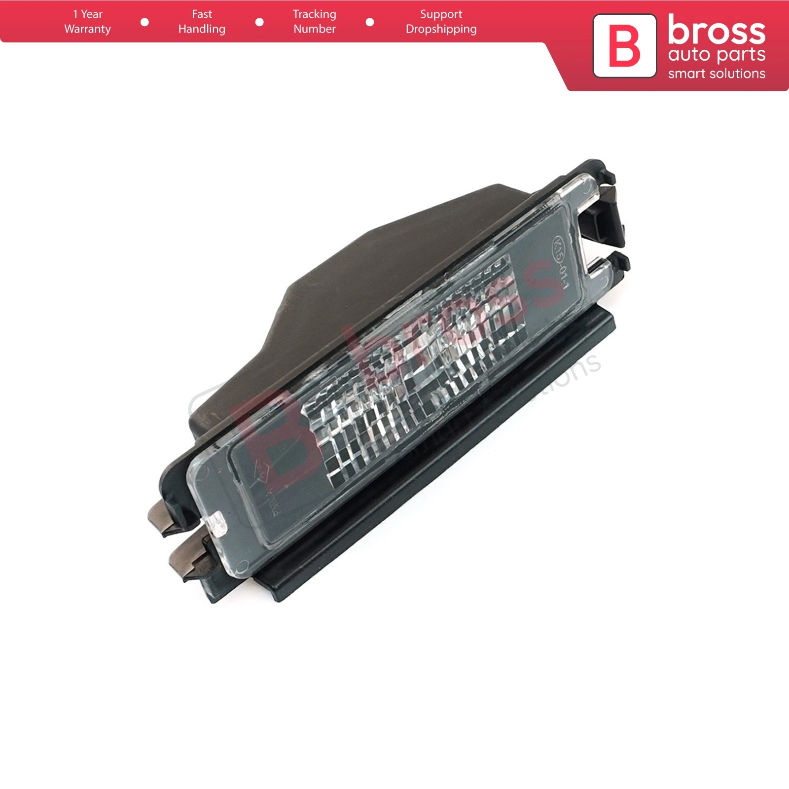 Bross BSP942 Number Plate Lighting Lamp 8200957874 for Dacia Logan Sandero MK2 Renault Symbol MK3. Notice: No bulb included!