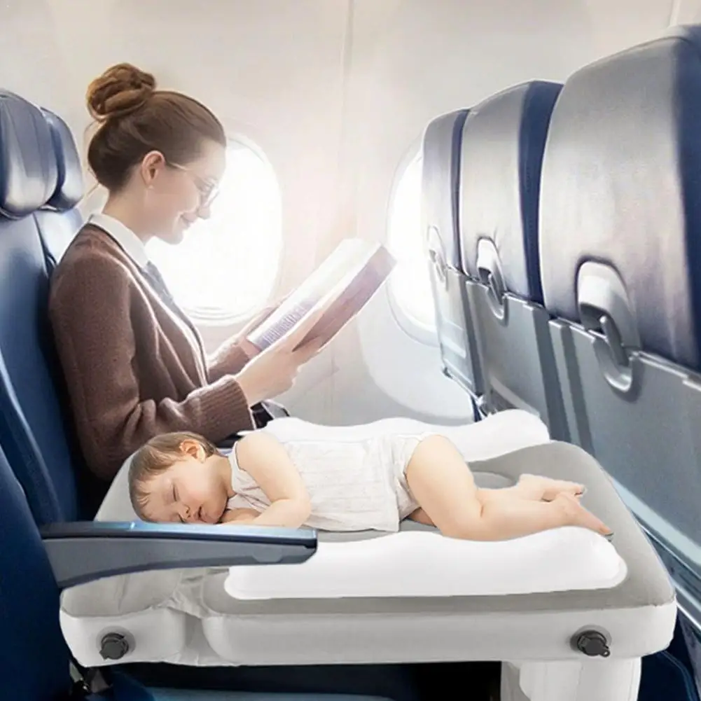 

Car Children's Mattress Portable Inflatable Airplane Footrest For Kid Toddler Bed For Air Travel Car Ride Leg Rest Cushion