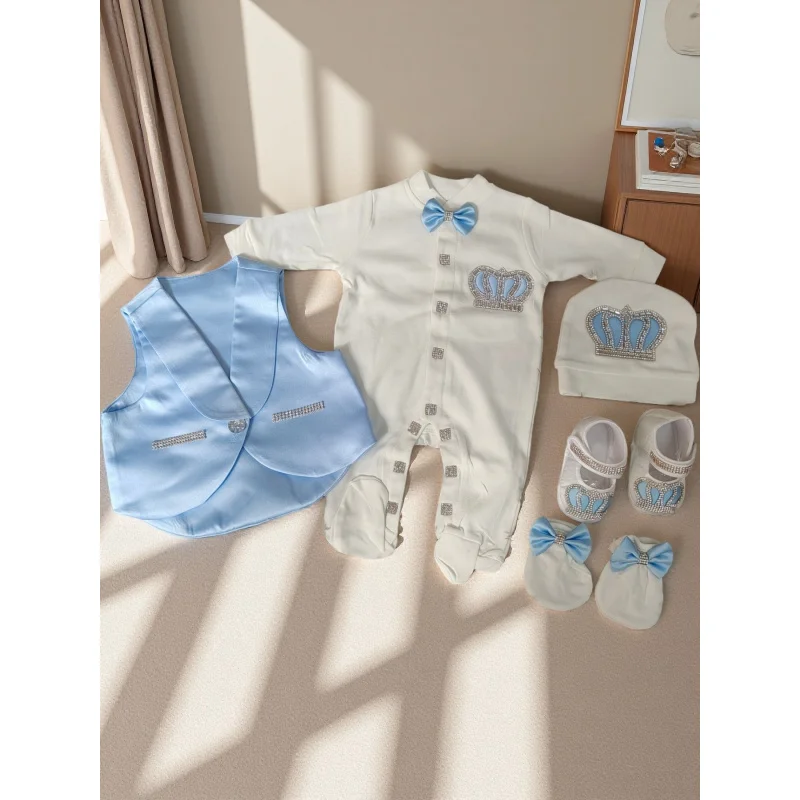 conjunto-de-ropa-de-bebe-de-cinco-piezas-con-lazos-decorativos-y-coronas-conjunto-de-pelele-para-bebe-traje-con-cuello-transpirable-facil-de-poner-y-quitar