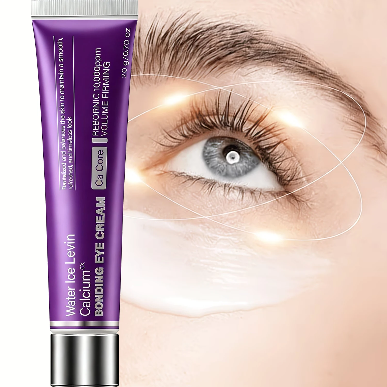 Calcium Bonding Eye Cream Volume Firming 10000ppm Collagen Retinol Honey Hyaluronic Hydrating Anti Aging Plump Skin Care 20g