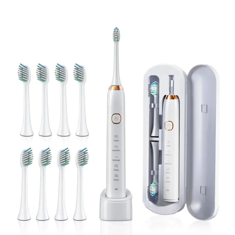 Electric toothbrush sonic fully automatic adult couple men and women brush teeth multiple modes of intense cleaning USB charging