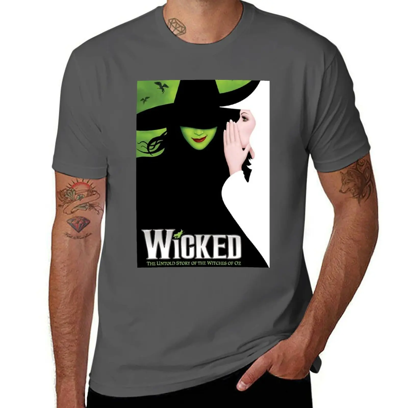 

Black And White Witch Poster T-Shirt anime tshirt t shirts for man graphic tees man t shirt graphic T-Shirt