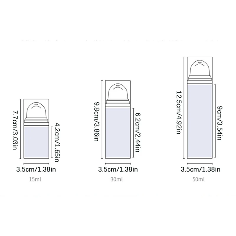 Refillable Lotion Bottles White Pump Bottle Vacuum Toiletries Container Empty Plastic Cosmetic Bottle Travel Essentials