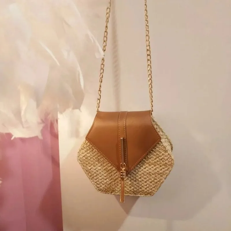 woven leather handbag
