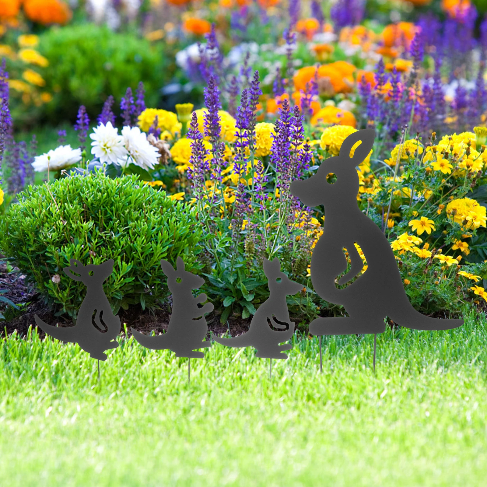 

4Pcs Sturdy Animal Design Garden Stakes Creative Sign for Yard Patio Lawn Insert Decoration Yard Stake Decor Garden Stakes Signs