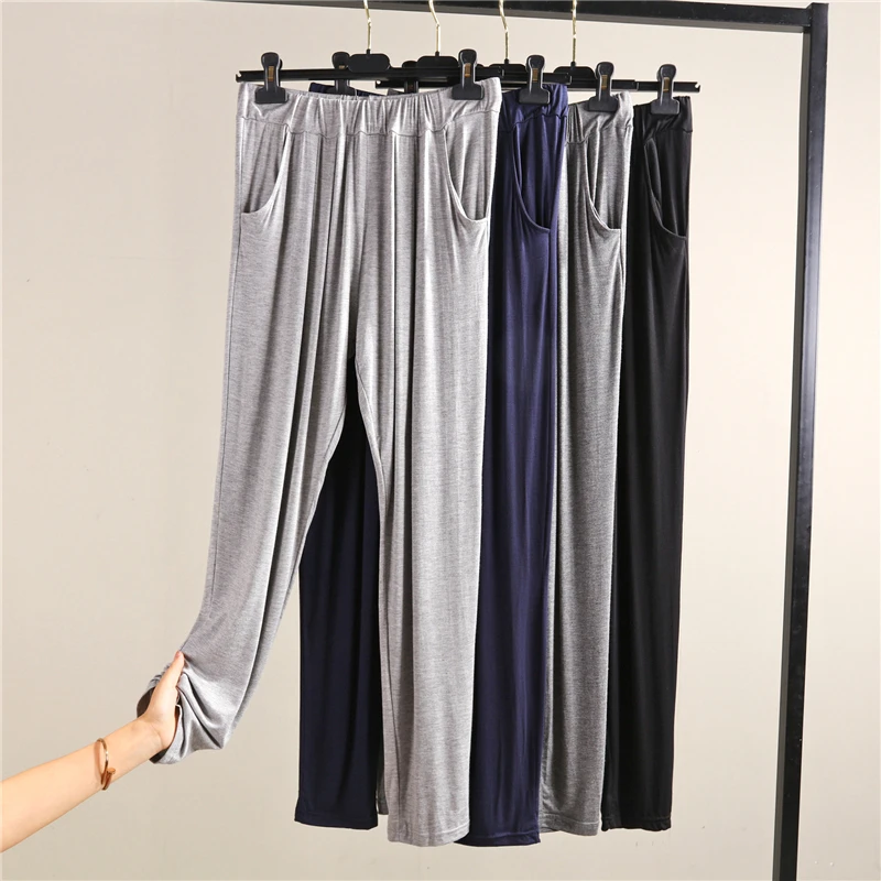 Slim Fit Casual Modal Pants Thin Women's Autumn Spring Loose High Waist Harlan Trousers Long Cotton Sporty Style Fashionable
