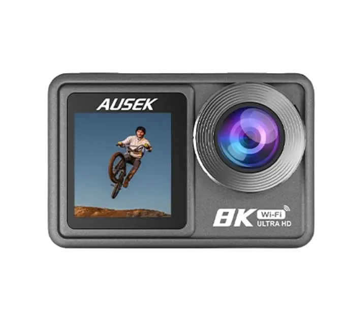 Underwater 30M 8K Waterproof Action Cameras 2.0 Inch Screen Low Power Consumption High-Brightness Lens Image Stabilization