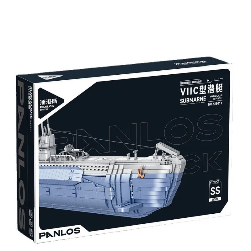 Super 6172PCS Military VIIC U-552 Submarine Bricks Creativity MOC Naval Warfare Battle Building Blocks Toys for Boys Adult Gifts