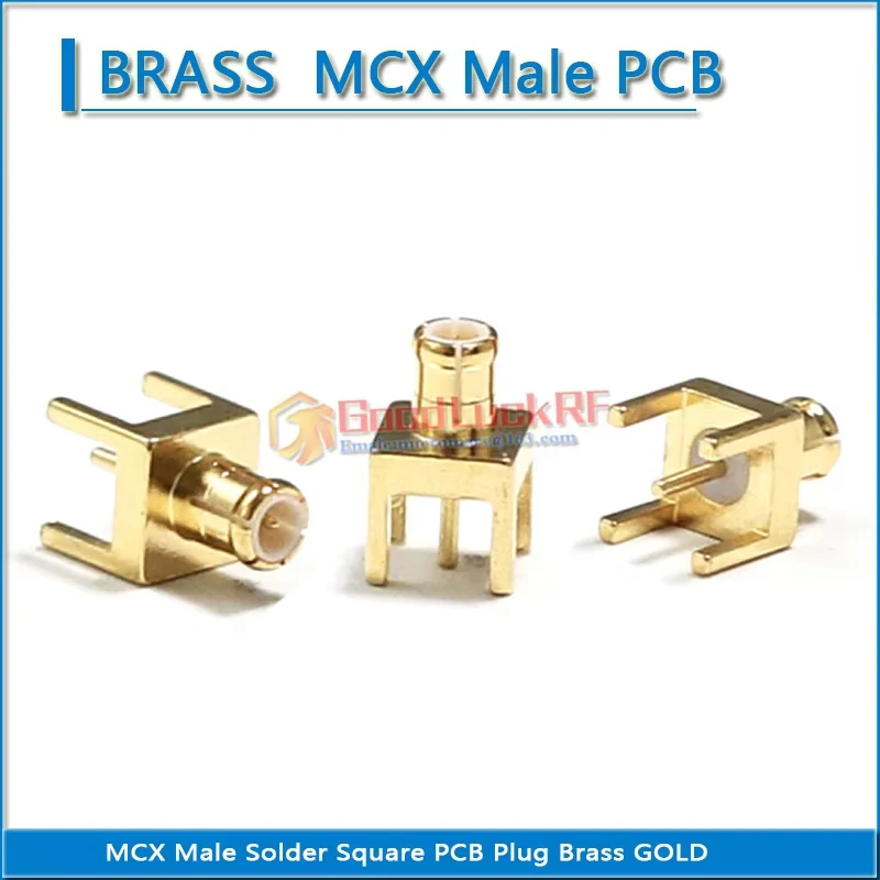 

MCX Male Solder Square PCB 5 Pin bord type Plug GOLD Plated Brass PTFE MCX Socket RF Connector Adapter