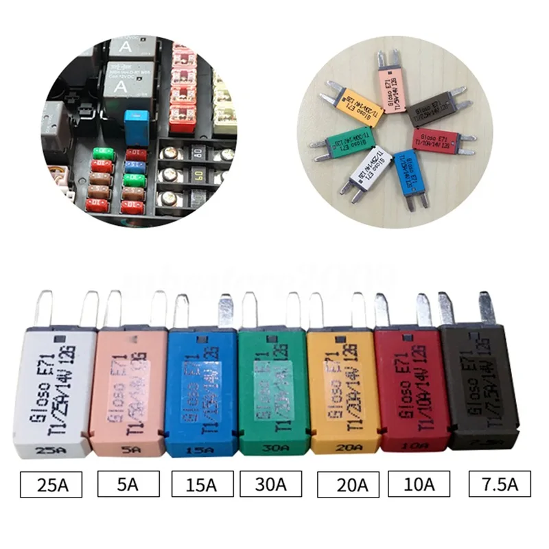 5-30A S Automatic Reset DC Circuit Breaker Vehicle Protector Fuse 14V DC