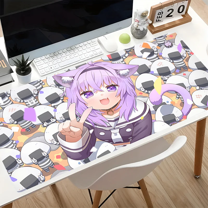 Popular Anime Mousepad H-hololive Nekomata Okayu kawaii Desk Mat Office Computer Mouse Pad Keyboard