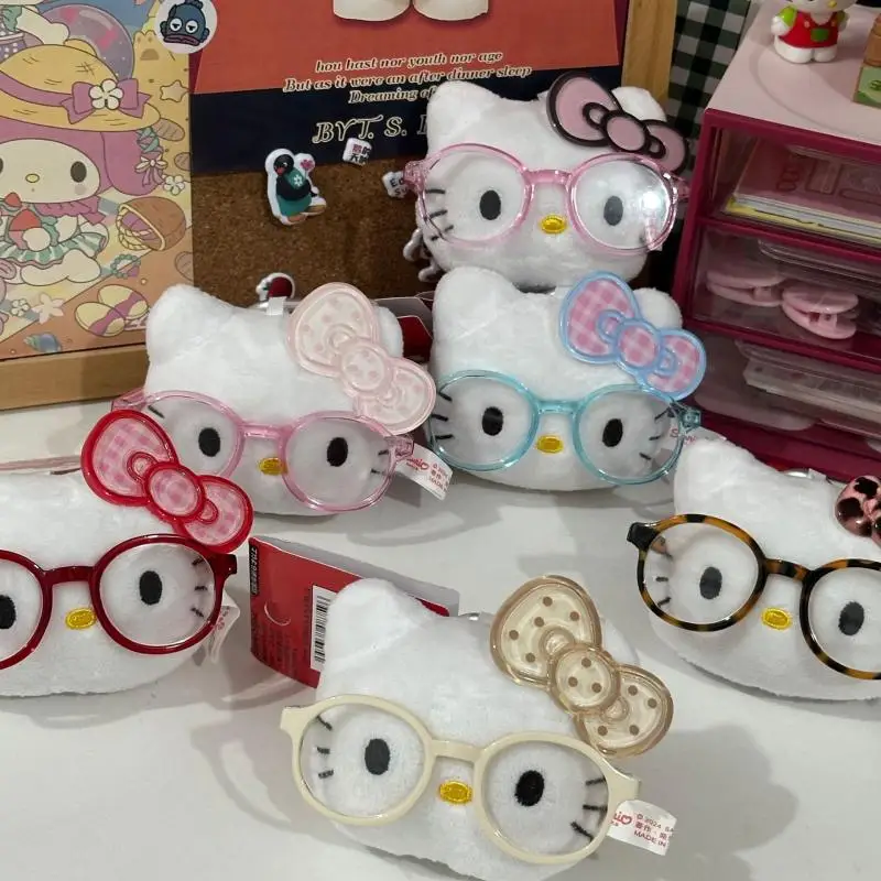 

Kawaii Sanrio Hello Kitty Plush Toys Backpack Keychain Cute Cartoon Soft Stuffed Doll Accessories Student Birthday Creative Gift